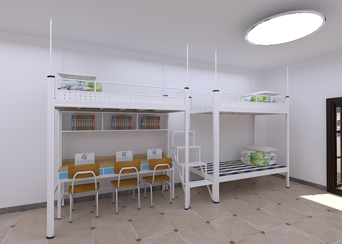 東莞兩連中梯三人位學生公寓床【省空間功能全】 東莞兩連中梯三人位學生公寓床【省空間功能全】